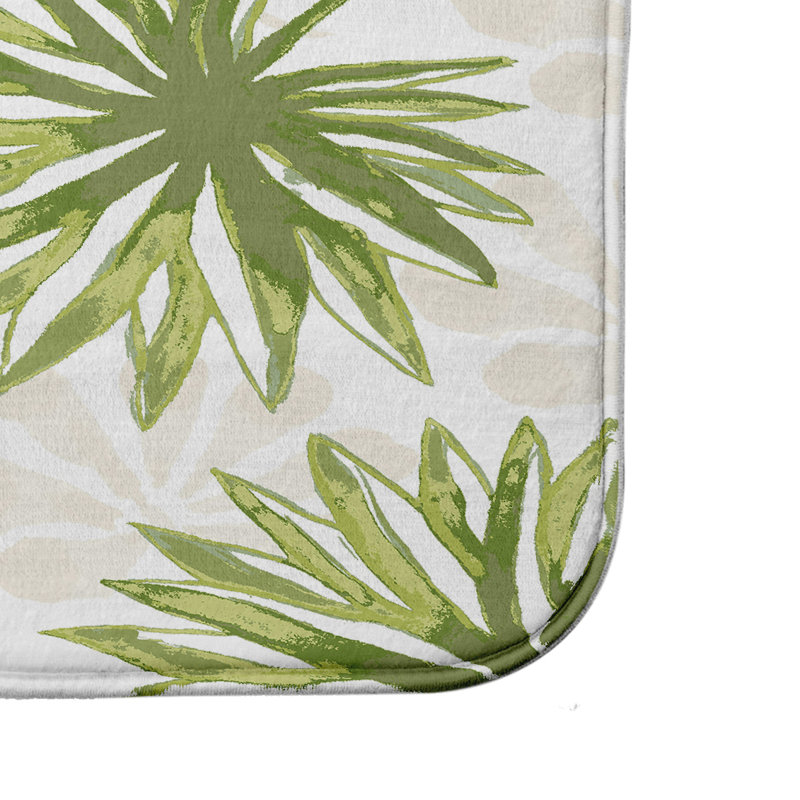 Higgins Non-Slip Bath Mat, 21" W x 34" L, Green