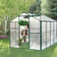 Serre de jardin arrière 6 pi x 8 pi, polycarbonate simple 4 mm, structure de jardinage stable 6 pi x 8 pi, système de drainage efficace en polycarbonate bloquant