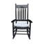 Chaise berçante en bois noir sans passe-partout-606097867