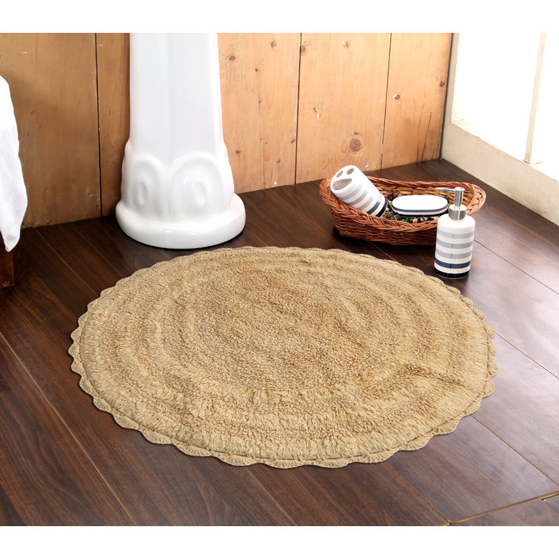 Tapis pour salle de bain 100% coton, Beige