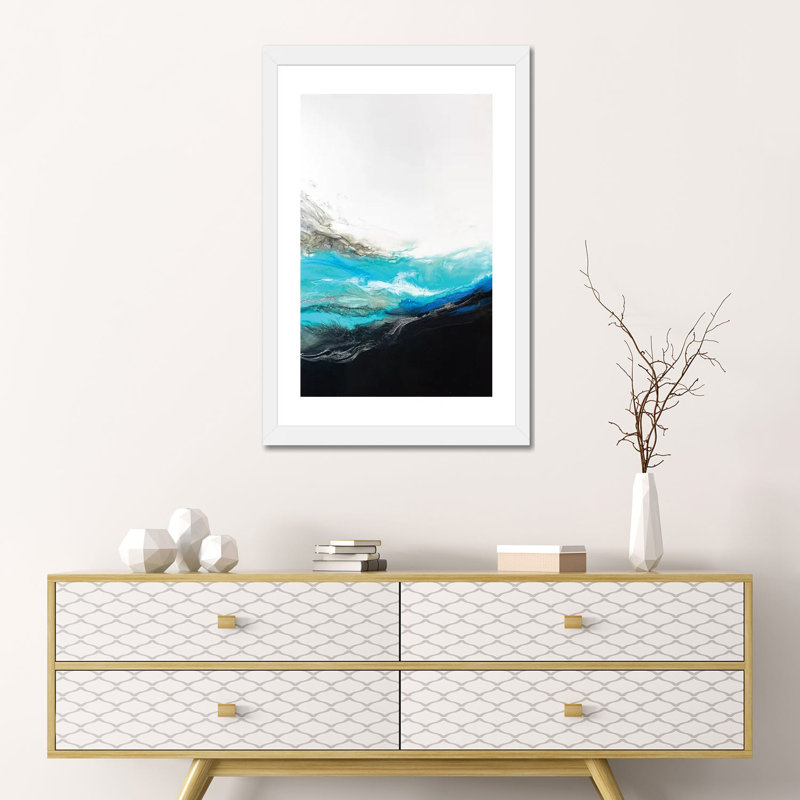 «Resounding Wave» par Spell rebond Fine Art - impression, 24" H x 16" W x1" D, Blanc, White Paper