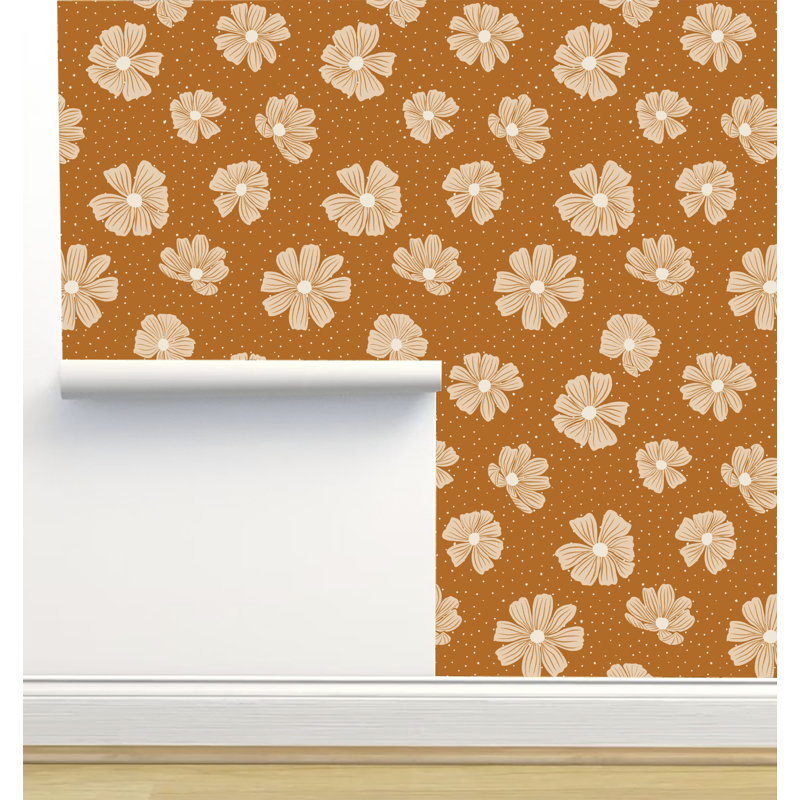 Rouleau de papier peint auto-adhésif texturé L 12 pi x l 2 po Erin Kendal Designs, Cuivre