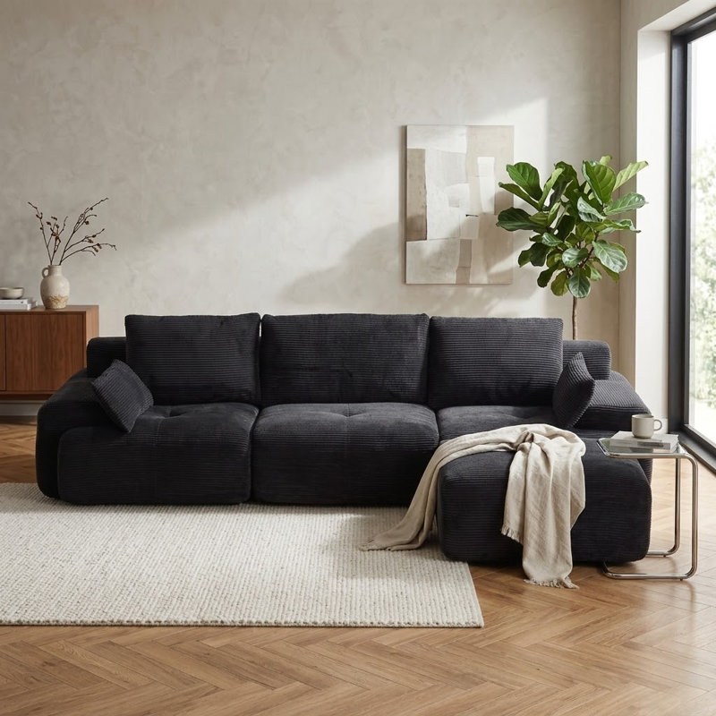 Canapé modulaire Modern, Noir