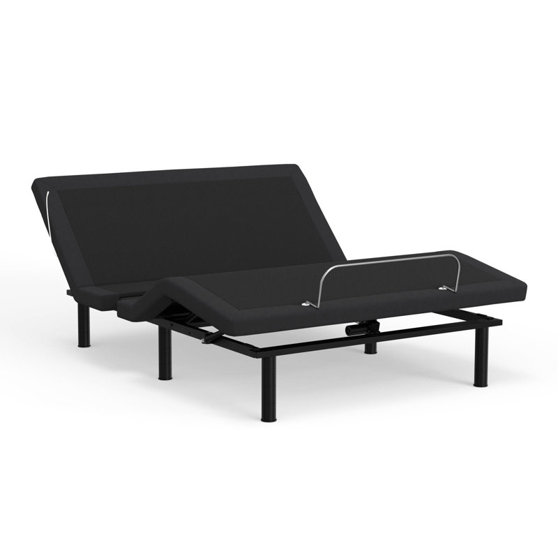 Grand lit réglable avec fonction de massage double et zéro: matériau en métal avec glissière vers le mur