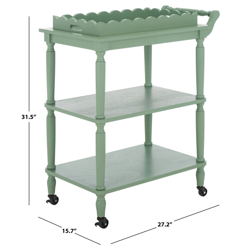 Haven 3 Tier Dining Cart, Sage Green