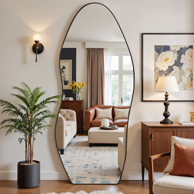 Whimsical Foot-Shaped Full-Length Mirror with Safety Frame