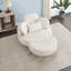 Fauteuils d'appoint en velours côtelé avec repose-pieds-911091822