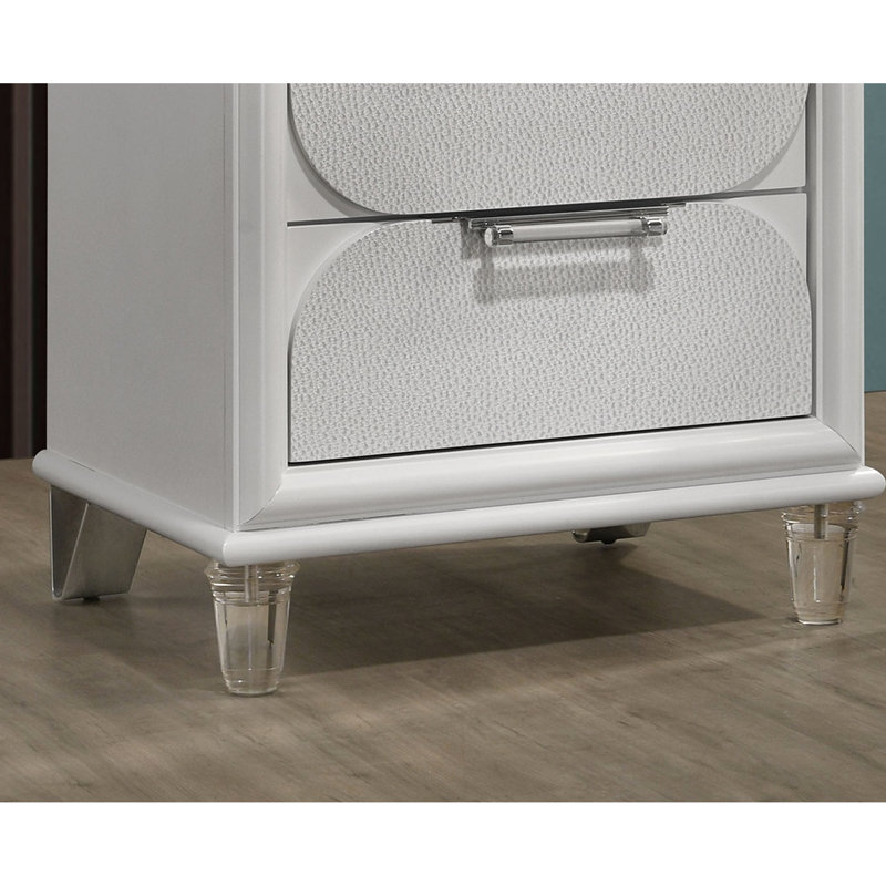 Table de chevet 2 tiroirs Classic Pearl