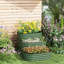Ensemble de lit de jardin surélevé en acier galvanisé à 3 niveaux Outsunny, 62,25 po x 43 po x 32,25 po, 3 boîtes à fleurs combinées avec bordure en caoutchouc, fond ouvert pour la cour, le jardin et le patio-246010499