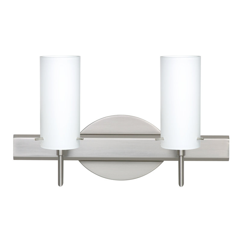 Éclairage pour meuble-lavabo 2 lumières Marunouchi, Nickel satiné
