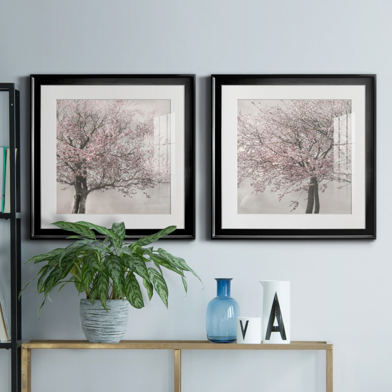 «Blush In The Wind I», ensemble de 2 reproductions de cadres photo, H 30,5 po x l 61 po x P 1,5 po, Noir