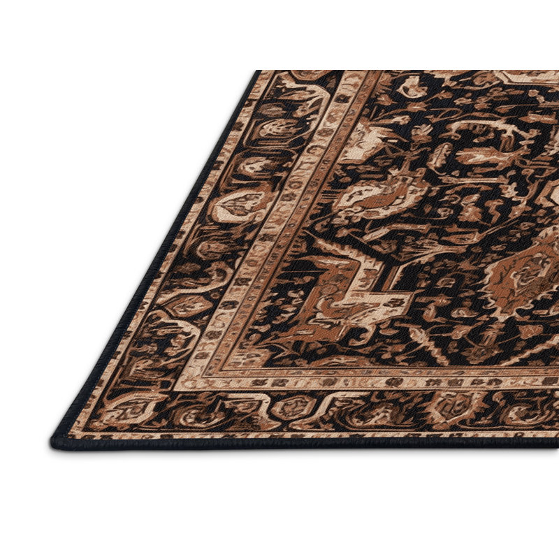 Tapis brun lavable à la machine, Carré 4 pi