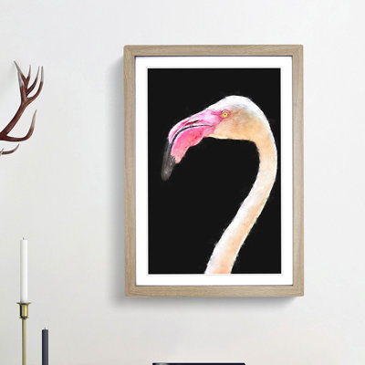 A Pink Flamingo - Picture Frame Painting Print
