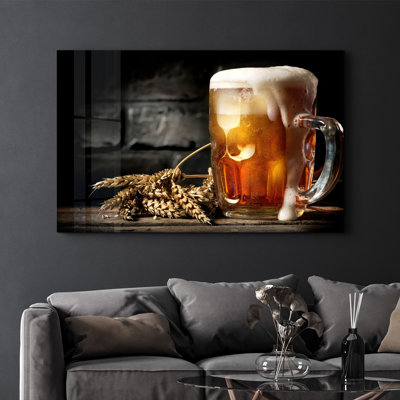 Élégante peinture murale en verre trempé de 13,8 po x 21,7 po | 100% verre trempé, épaisseur: 0,16 pouce | Imprimé UV pour des couleurs éclatantes | Parfait pour la décoration intérieure, le salon et les espaces de bureau