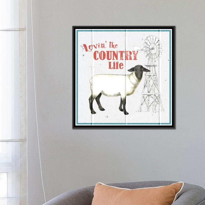 «Farm to Table I», impression sur toile, H 18 po x l 18 po x P 1,5 po, Toile encadrée noire, Pas de tapis