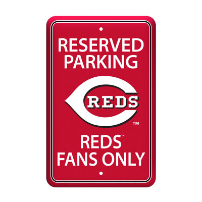 Cincinnati Reds Plastic Parking Sign 18x12