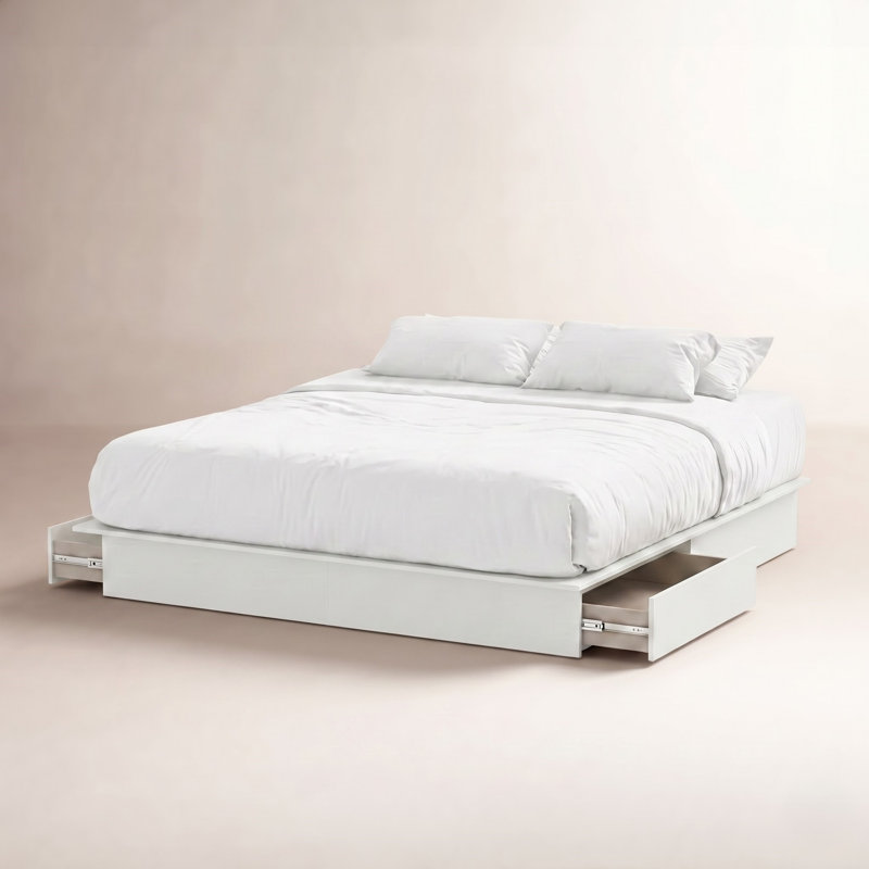 Step One Full/Queen Platform Bed, White