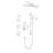 Shower System With Shower Head, Hand Shower, Slide Bar, Bodysprays, Shower Arm, Hose, Valve Trim, And Lever Handles-126618604