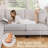 97" Vintage Stripe 5-Seat Sectional Sofa with Upholstered Storage Armrests and Throw Pillows