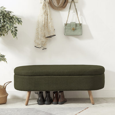Banc de rangement avec repose-pieds ovale Luxury