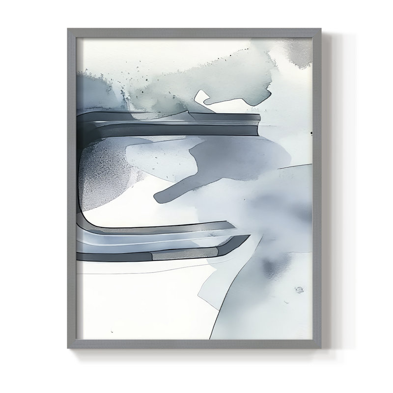 "ABSTRACT Series DCCXII" par J Paul, H 11 po x l 9 po, Gris