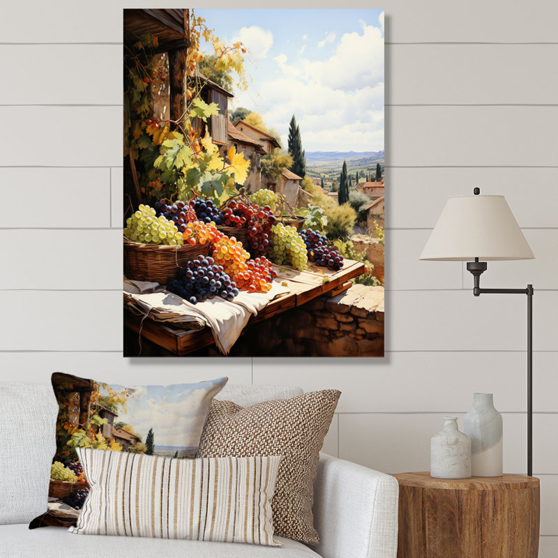 Vineyard Harvest Symphony II, reproduction d'art sur toile, H 32 po x l 24 po x P 1 po, Toile tendue
