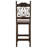 Upholstered Counter Stool with Solid Wood Frame