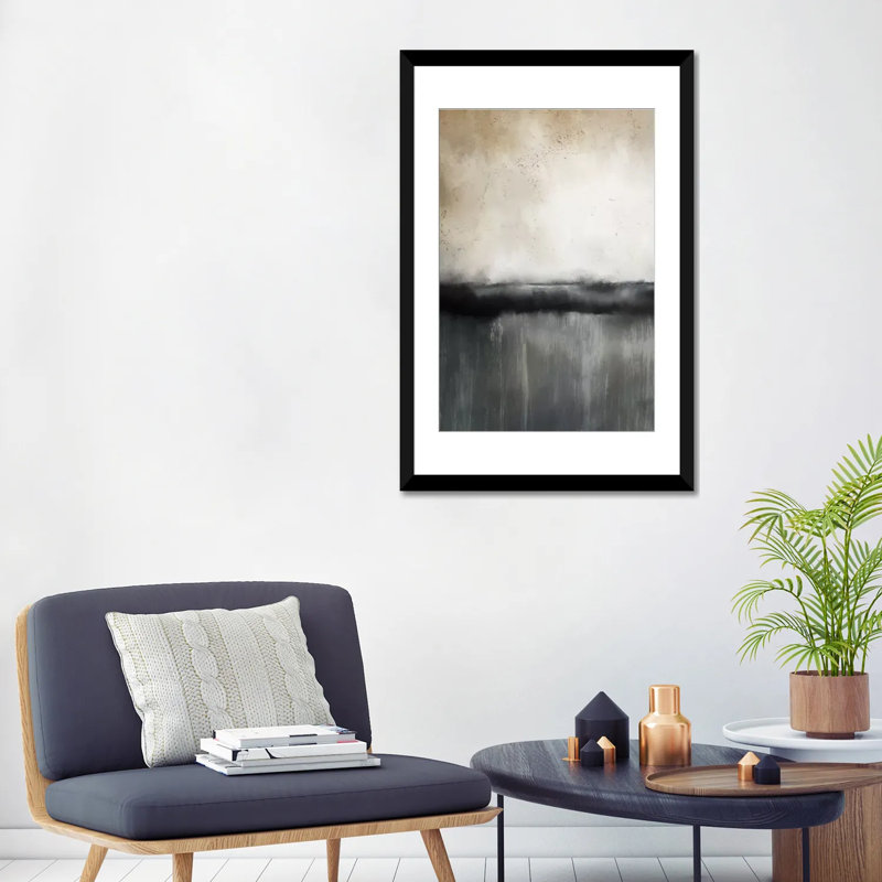 «Warm Waves» par Eva Watts - impression sur toile tendue, H 24 po x l 16 po x P 1 po, Cadre noir
