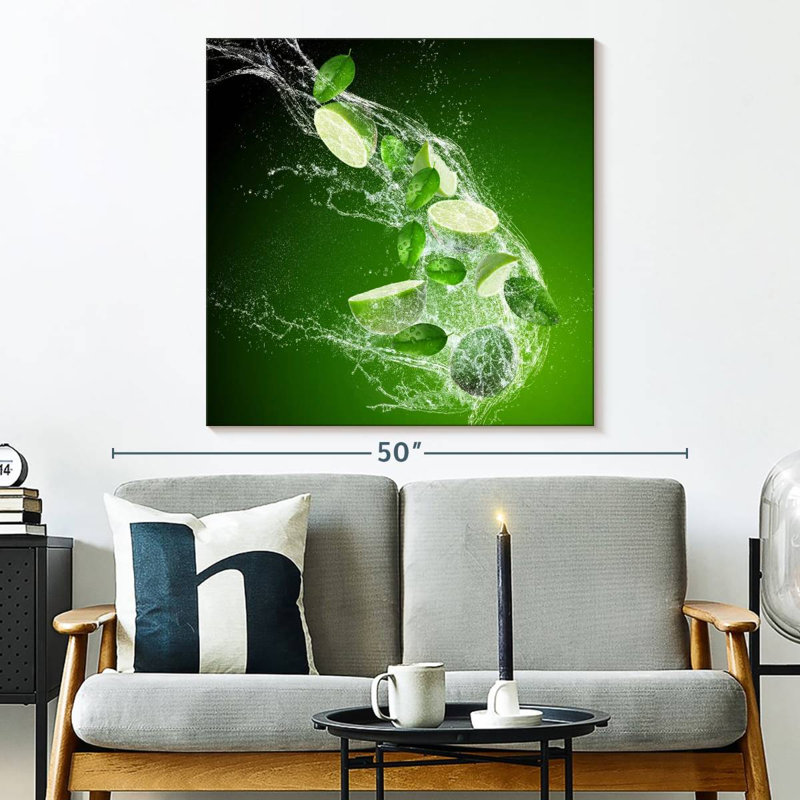 Yarlin Lime Splash, 33" H x 33" W