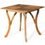 Élégante table de salle à manger carrée d'extérieur en bois d'acacia avec finition en teck pour le patio et la cour