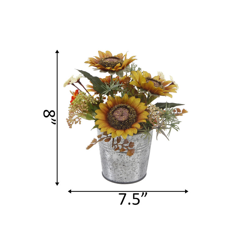 Calem Foam Sunflower Arrangement in Pot