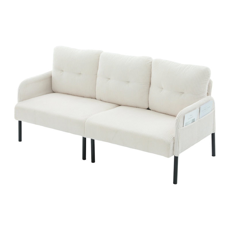3 Seater Corduroy Sofa, Beige