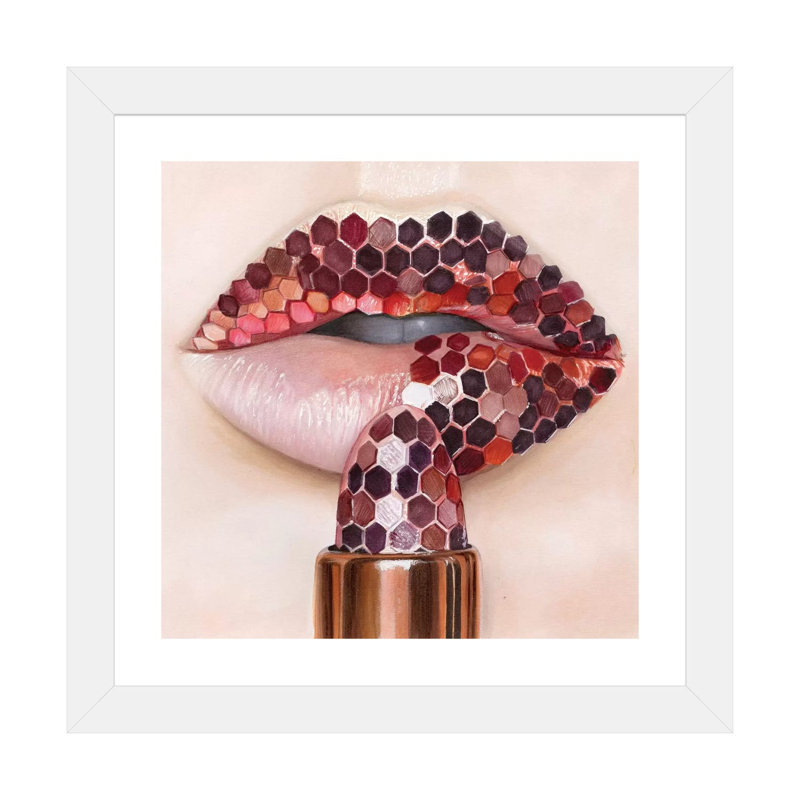 «Sweet Lips» par Svetlana Balta - reproduction de photo, Blanc, 16" H x 16" W x1" D, White Paper