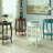 Red round side table with base-1333411621