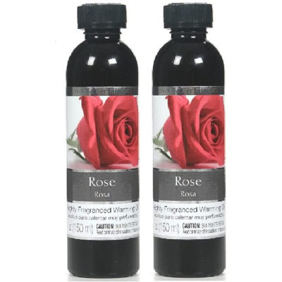 Hosley Set of 2 Rose Fragrance Warming Oils for Weddings, spa, Reiki, Meditation, Bathroom Settings