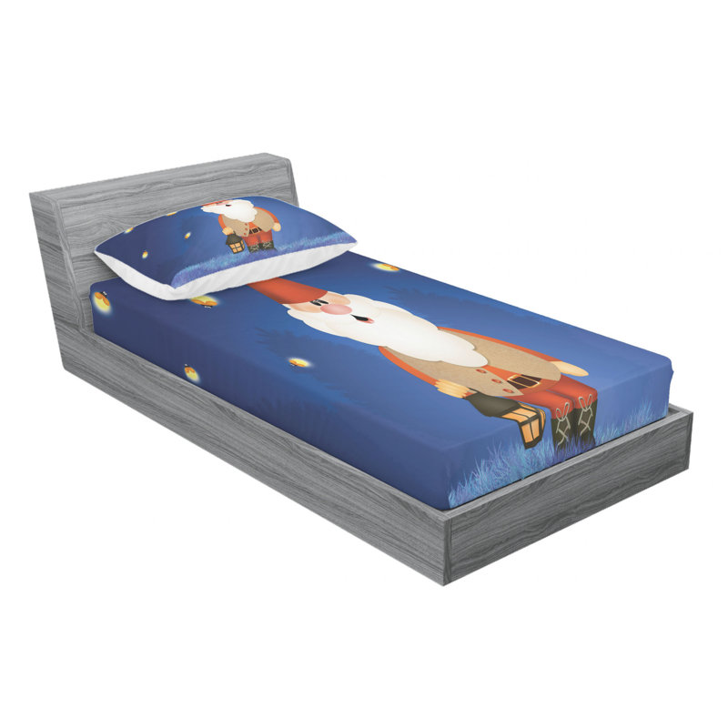 Gnome Microfiber Sheet Set, Twin Sheet Set with Fitted Sheet