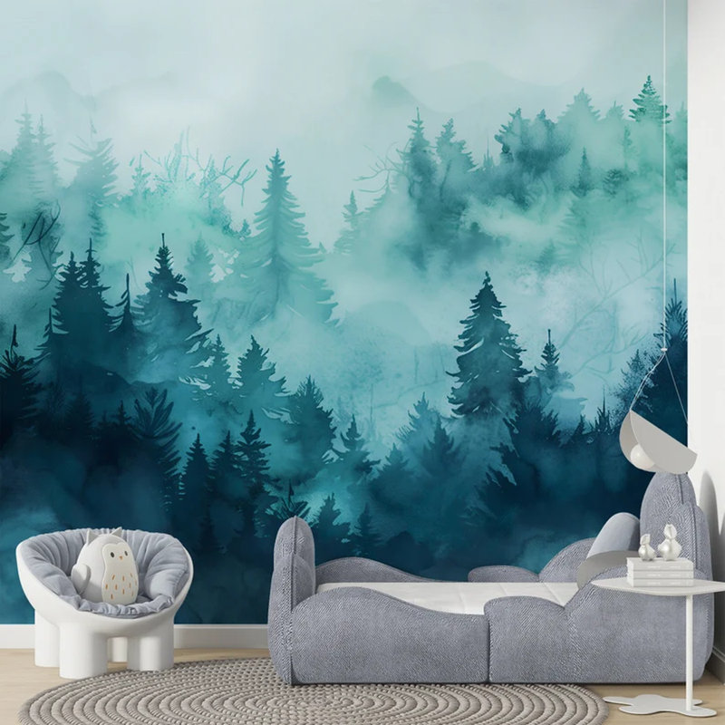 Mystic Aqua Forest Dream, L 117,96 po x l 236 po