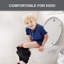 Siège de toilette rond non magnétique UMIEN 2-en-1 avec siège intégré pour la formation des petits enfants, charnières à dégagement rapide, pare-chocs anti-pincement et couvercle-114001383-114001384