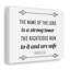 The Name Of The Lord Proverbs 18:10 - Wrapped Canvas Print-956304186-972849150