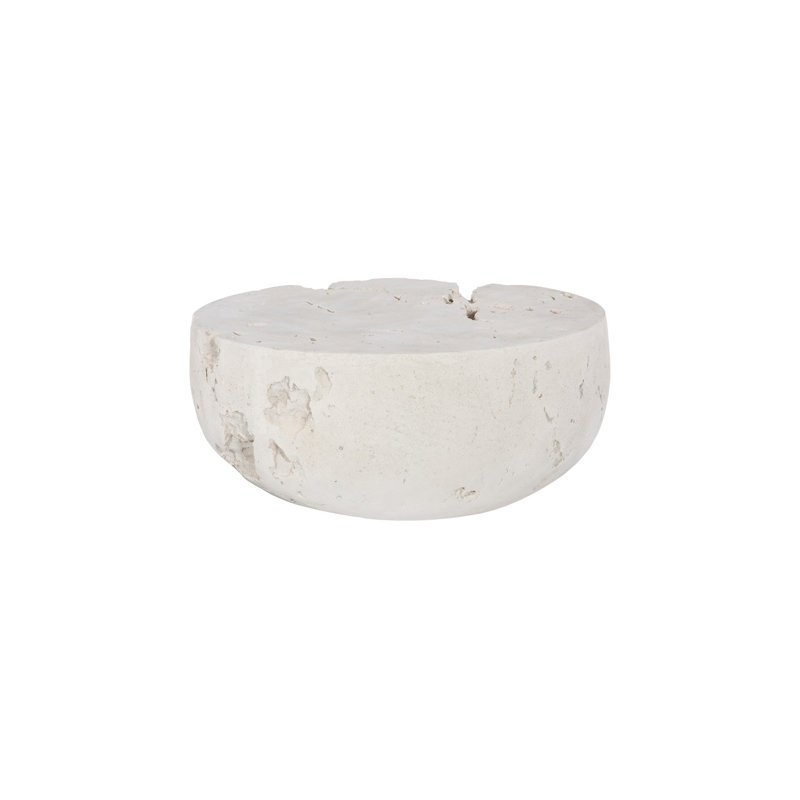 Table basse Cast Cheese Stone, ronde, pierre romaine