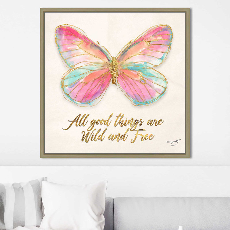 Wild and Free (Square) par By Jodi - impression, Cadre flottant champagne, H 31,5 po x l 31,5 po x P 2 po