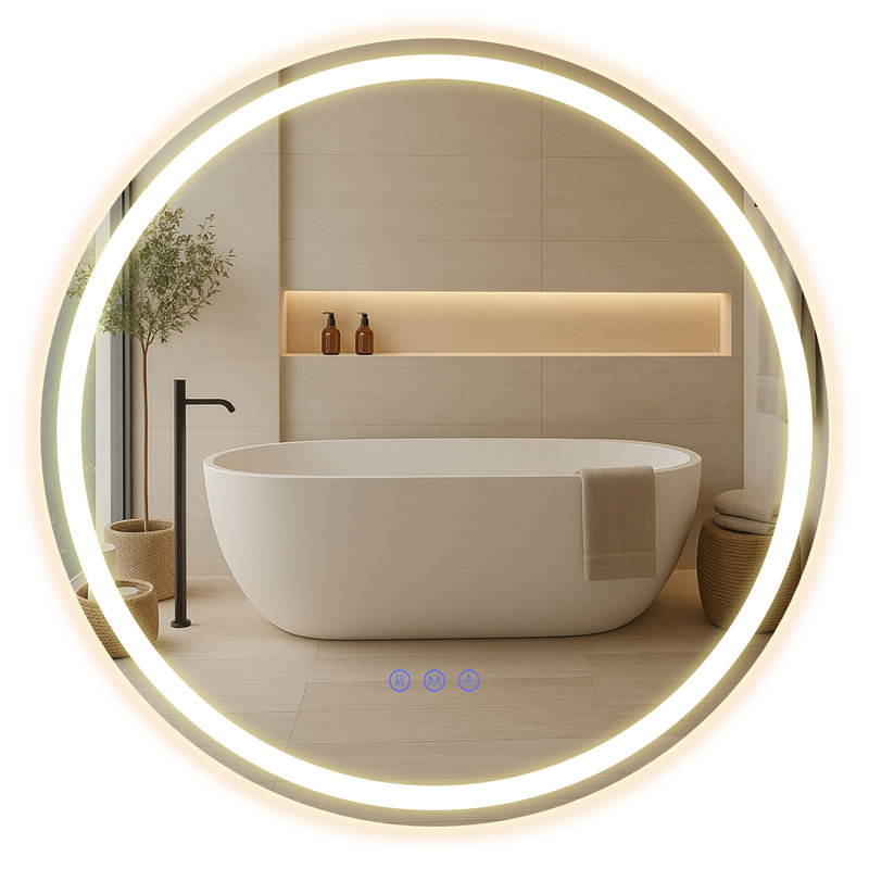 Round Mirror, 61 cm H x 61 cm W