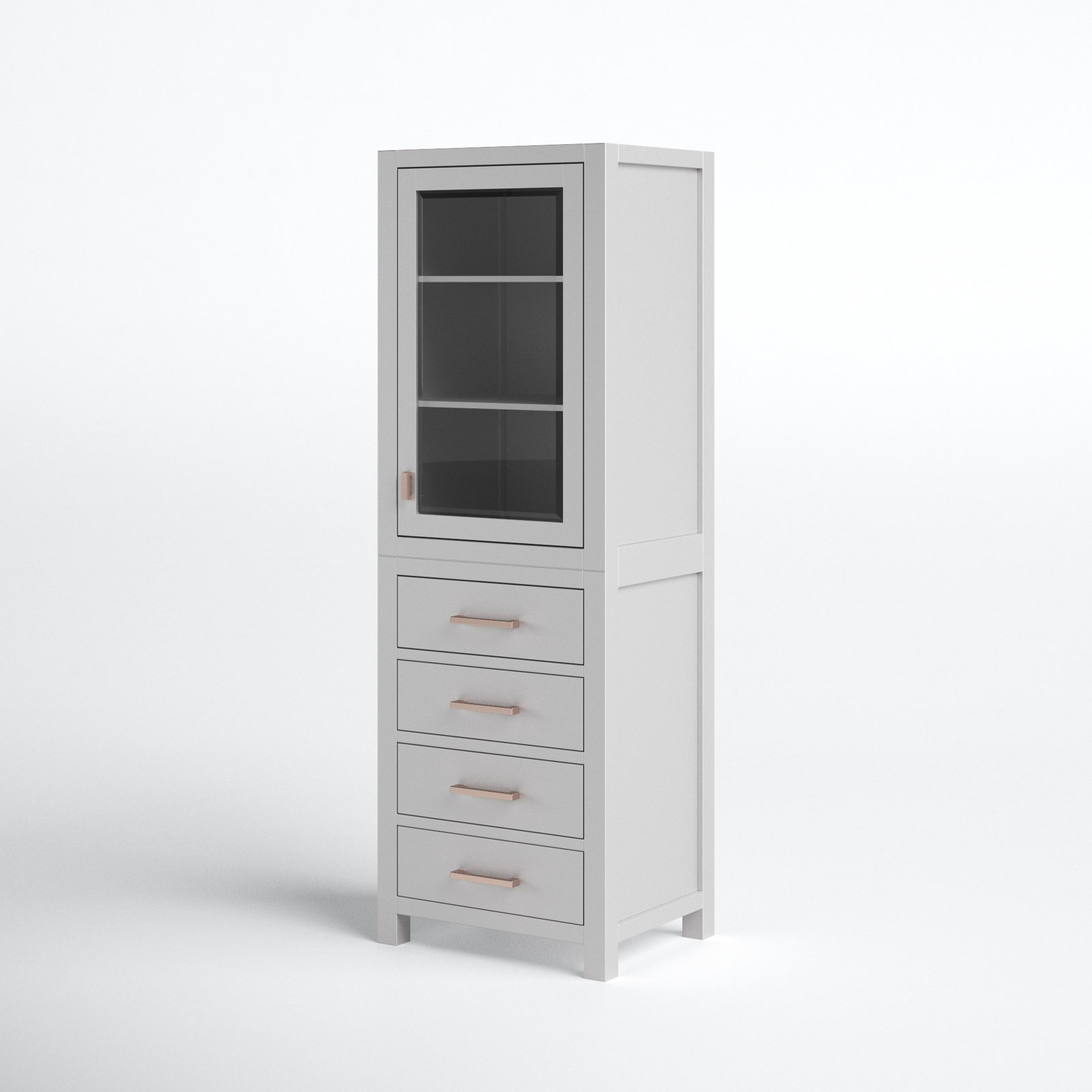 Keira Linen Cabinet, Chilled Gray