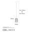 Luminaire suspendu cylindrique à 1 lumière Loera