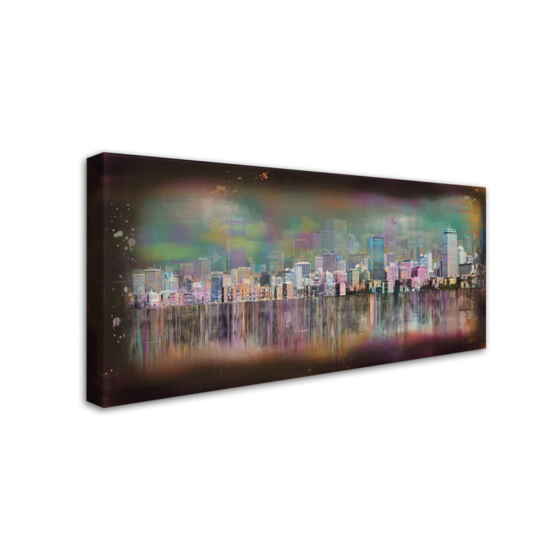 "Boston" par Imelde, reproduction d'art sur toile tendue, H 12 po x l 24 po x P 2 po