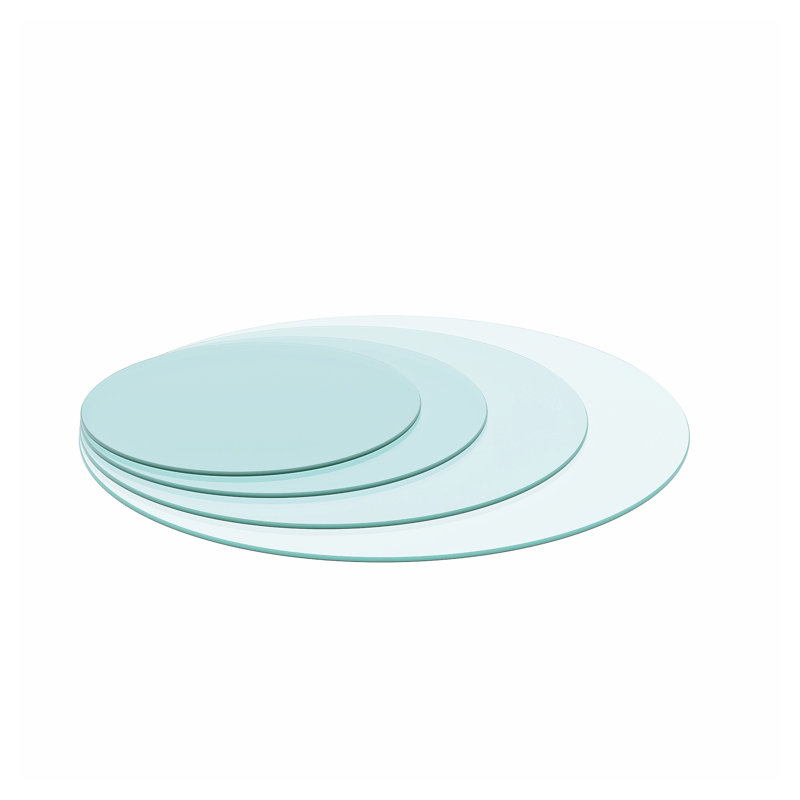 Protecteur de table rond en verre trempé 20 po - Remplacement transparent de 1/4 po d'épaisseur pour les tables basses, de patio et de salle à manger