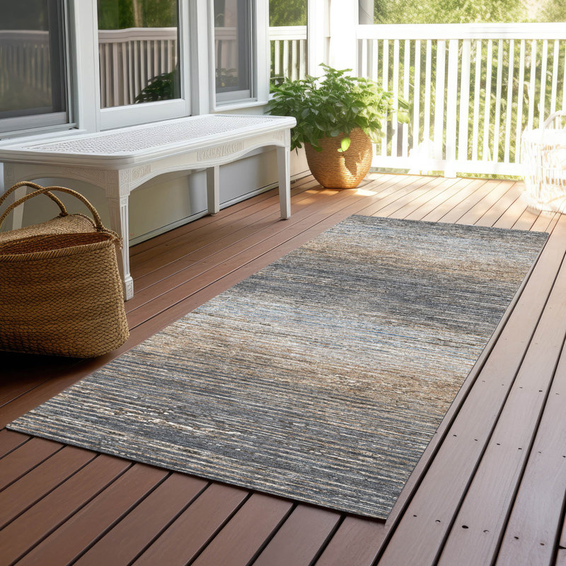 Tapis étain lavable à la machine intérieur / extérieur ACN1270, Tapis de couloir 2 pi 3 po x 7 pi 6 po