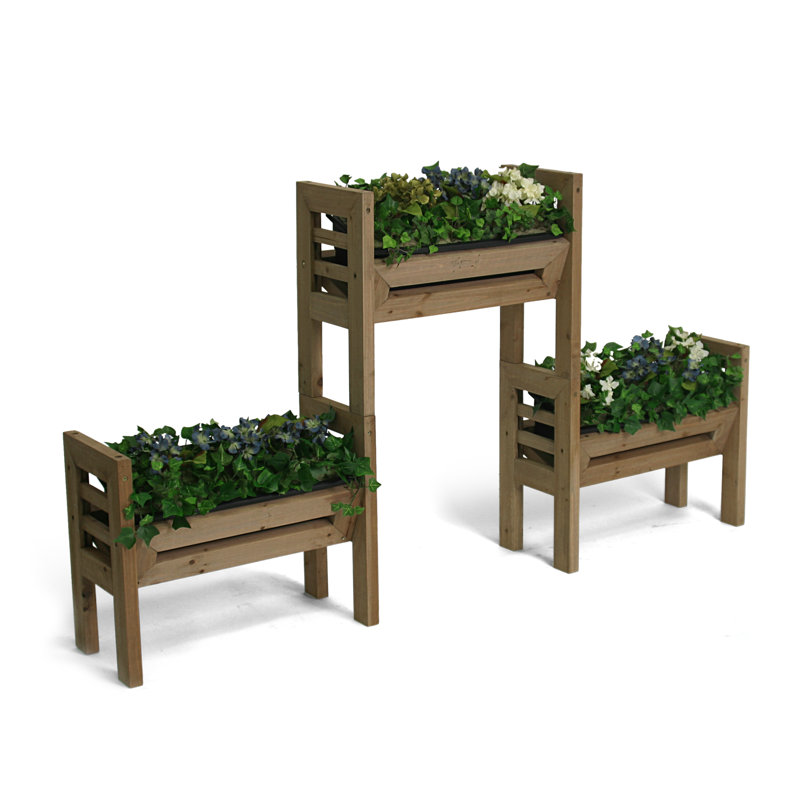 Doolittle Stack'n Garden Wood Planter Set