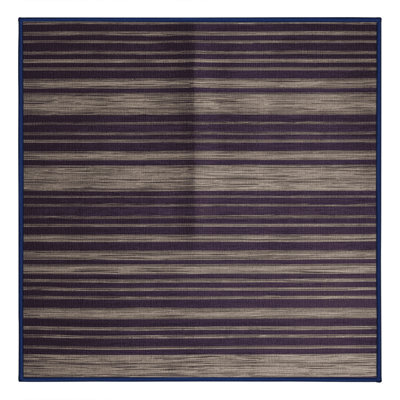 Machine Washable Horizontal Stripes Purple Area Rug