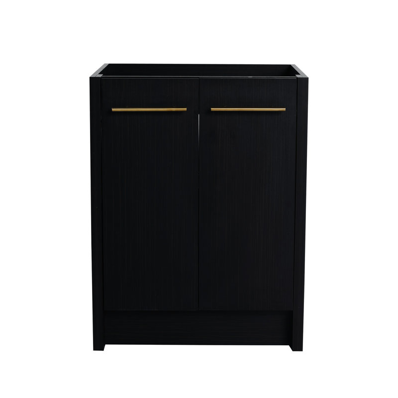 Meuble-lavabo autoportant 24 po - Châtaignier noir avec entretien moderne